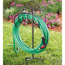 These are best if you want to be able to hide your hose entirely. Garden Hose Reels Wrought Iron Portable Hose Holder W Stake Walmart Com Walmart Com