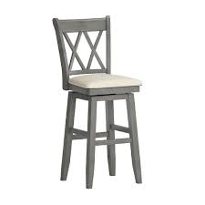 Adopting high quality pe rattan and iron frame, it features stable for a large bar that seats six or more, bar stools with backs may look too crowded. Eleanor Double X Back Wood Swivel Bar Stool By Inspire Q Classic On Sale Overstock 20457171