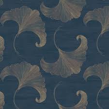 Watercolor ginkgo leaves vector illustration. Wallpaper Blue Ginko Leaf