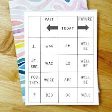 Speech Therapy FREE Verbs Conjugation Chart.