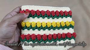 Tutorial berupa foto maupun video. Pola Bunga Tulip Rajut Bungadroid