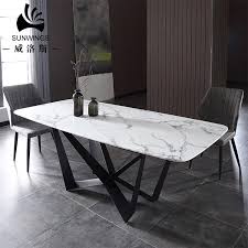 Louis marble top dining table & 4 chairs comes in other colours , black marble , grey , white marble & cream. China Nordic Marble Dining Table With Wrought Iron Matel Steel Leg China Living Room Furniture Hotel Furniture