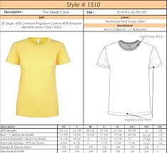 Womens Tee Sizing Chart Happy Crates
