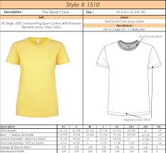 womens tee sizing chart happy crates