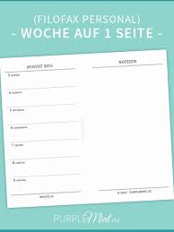 Filofax Personal Wo1p Notes Clean Purplemint Filofax Personal Filofax Wochen Kalender