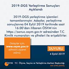 Bu yazımızda 2020 2021 dgs taban puanları hakkında bilgi vereceğiz. Osym On Twitter 2019 Dgs Yerlestirme Sonuclari Aciklandi Https T Co 0t7jzismfb