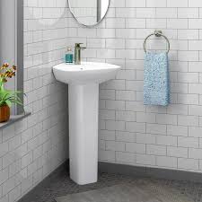 corner pedestal sink, pedestal sink