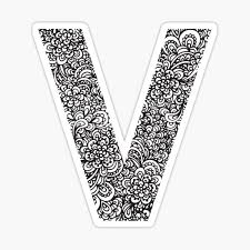 Aur ke naam ki jodi. Alphabet V Stickers Redbubble