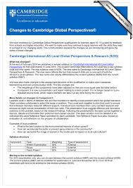 Question 3c runthrough for cie global perspectives. Changes To Cambridge Global Perspectives Www Xtremepapers Com