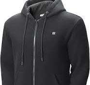 Sweat à Capuche Chauffant Veste Chauffante Homme Femme Unisexe Électrique,  Avec Batterie Externe 7,4 V, 5 Zones De Chauffage, Doublure En Polaire ...