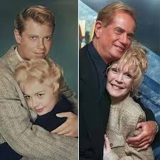 Sandra Dee and Troy Donahue were iconic figures in Hollywood during the late 1950s and early 1960s, known for their youthful looks and starring roles in romantic films.