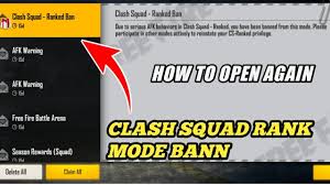 The clash squad mode in free fire received its first ranked season on june 4, right after the ob22 update. Freefire Clash Squad Rank Mode Banned How To Open It Again Youtube