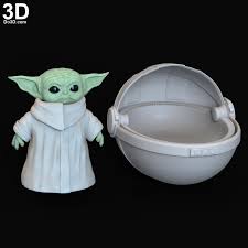 3d Printable Model Baby Yoda From Mandalorian Print File Format Stl Type Toy Statue Action Figure Fi 3d Printable Models Star Wars Prints Mandalorian