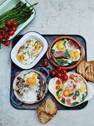 Basic Baked Egg Recipe Jamie Oliver Breakfast Recipes Recipe Baked Eggs Recipe Healthy Breakfast Egg Recipes