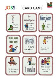 Jobs Card Game Card Games Job Cards Cards
