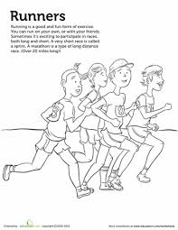 Runner Worksheet Education Com Sports Coloring Pages Coloring Pages Body Preschool