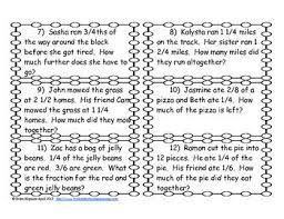 Addition And Subtraction Fraction Problem Solving Task Cards Fraction Problem Solving Math Lessons Teaching Math