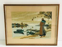 4.6 out of 5 stars 15. Landscape Tapestry Wall Decor Vintage Framed Needlepoint Burnt Orange Home Decor