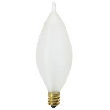 25 Watt Satin Spun White Candle Bulb Shades Of Light