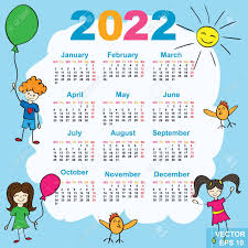 The Calendar New Year 2022 Date For Your Design Royalty Free Cliparts Vectors And Stock Illustration Image 71737516