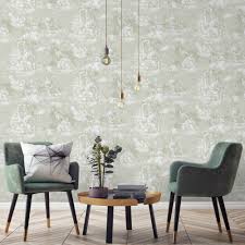 Lucie Annabel Toile Wallpaper Green Wallpaper From I Love Wallpaper Uk Check out this fantastic collection of green wallpapers, with 44 green background images for your desktop, phone or tablet. lucie annabel toile wallpaper green