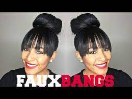 Faux Bangs Fake Bangs Using Hair Extension Faux Bangs Fake Bangs Weave Ponytail Hairstyles