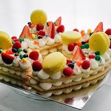 Monogram Cake Close Up Macarons French Macaron Fruit Skittles Sprinkles Number Cake Cream Tart Fruit Tart Cook Cookie Cake Number Cakes Monogram Cake