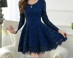 فساتين سواريه قصيره رقيقة ومميزه Lace Blue Dress Chiffon Lace Dress Dresses