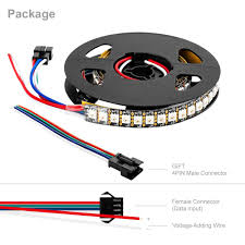 Purchase the rgb led strings, they have a male port and a female port. Dc12v Ws2815 Upgraded Ws2812b 1m 144 Leds Individually Addressable Digital Led Strip Lights Dual Signal Wires Waterproof Dream Color Programmable 5050 Rgb Flexible Led Ribbon Light Dcfls 12v Ws2815x144 17 98