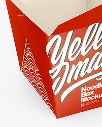 Download Opened Matte Paper Noodles Box Mockup In Box Mockups On Yellow Images Object Mockups