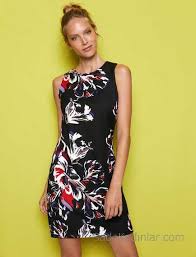 2018 Koton Elbise Modelleri Siyah Kisa Kolsuz Cicek Desenli Kiyafet Kombinleri Elbise Modelleri Elbise The Dress