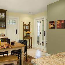 12 Design Essentials For The Perfect Country Kitchen Yellow Kitchen Paint Kitchen Colors Home