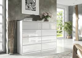 Kommoden mit schubladen für die wandmontage oder in einer ausgfallenen form, wir haben sie alle für euch zusammen gesucht. Weisse Kommode Sideboard 8 Schubladen Hochglanz Modern 140 Cm Esa Home
