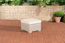 Hocker Bilbao Madeira Cremeweiss Perlweiss Hocker Garten Fusshocker