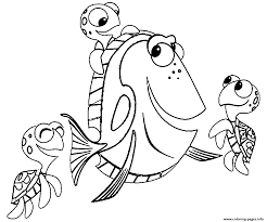 It's perfect for a rainy day! Dory Disney Finding Nemo Turtles And Fish Coloring Pages Printable