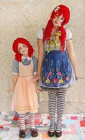 Classic Raggedy Ann Costume Doll Halloween Costume Diy Halloween Costumes For Kids Rag Doll Halloween Costume