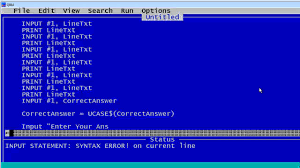 Qbasic Tutorial 41 Text Files Part 3 Qbasic Quiz Questions Program Qb64 Youtube