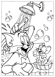 Tom And Jerry Showering Together Coloring Pages Full Size Image Cartoon Coloring Pages Coloring Pages Disney Coloring Pages