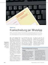 Diese elektronische krankmeldung ersetzt nicht das entschuldigungsschreiben durch die erziehungsberechtigten. Digitalisierung Krankschreibung Per Whatsapp