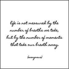 But by the moments that take our breath away. Life Is Not Measured Journal By The Number Of Breaths We Take But By The Number Of Moments That Take Our Breath Away Anonymous Amazon De Bucher