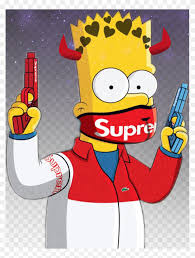 Check out amazing tekashi69 artwork on deviantart. Bartsimpson Sticker Bart Simpson Gang Supreme Hd Png Download 791x1027 2814327 Pinpng