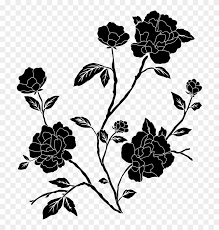 Transparent background flowers png black and white. Medium Image Black Flowers Transparent Background Free Transparent Png Clipart Images Download