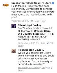 See more of cracker barrel memes on facebook. Husband Asks Why His Wife Was Fired From A Company She Worked For 11 Years And Things Escalated Hilariously Bored Panda