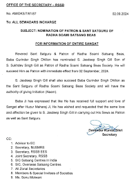 RSSB guru appoints Jasdeep Singh Gill as successor - Church of the  Churchless