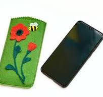 Protective Cell Phone Case - Felt Phone Sleeve - Embroidered ...