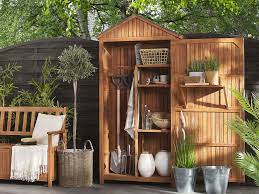 Mellcom storage cabinet retro style storage chest with 2 wood drawers and 4 removable wicker baskets entryway cabinet for home,kitchen,living room,brown 3.7 out of 5 stars 49 $153.99 $ 153. Acacia Wood Garden Storage Cabinet Savoca Beliani De