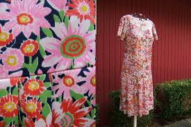 Wildflowers hand embroidery pattern beginner pattern flower etsy. Vintage Mod Flower Shift Dress Size Large Womens 1 Gem