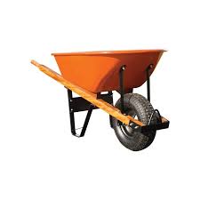 38.25 h x 25.50 w x 16.00 d. Leonard 6 Cubic Foot Capacity Steel Tray Wheelbarrows