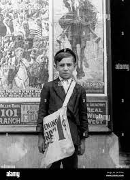 A 12 Year Old Newspaper Boy Selling Newspapers In Wilmington, Delaware  Stock Photo - Alamy