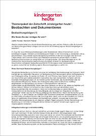 Beobachtungsbogen u3 kostenlos / massage gutschein vorlage : Beobachtung Im Kindergarten Padagogische Fachbegriffe Kindergarten Heute